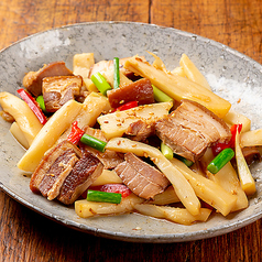 ラフテーめんま炒め