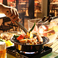 卓上のコンロにてBBQをお楽しみいただけます◎風除けが付いているため火が消えにくいコンロなので風がある日もご安心ください!