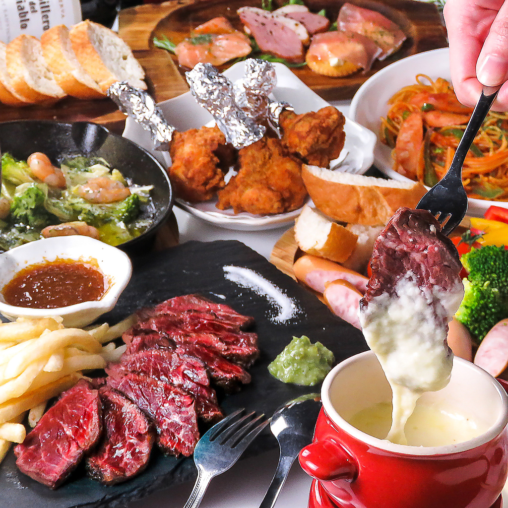 肉×チーズを楽しむ“肉フォンデュ”コース！