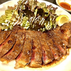 豚カルビの味噌漬け焼き 野菜を巻いて