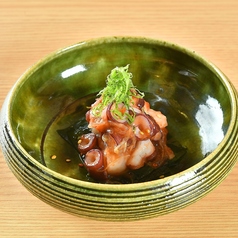 生タコとみょうがの梅ソース和え/季節のフルーツ白和え 各