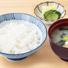 ご飯セット<白米・味噌汁・お新香>