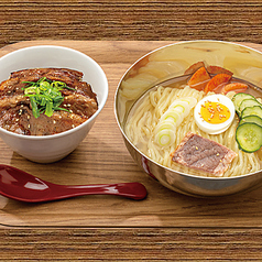上カルビ丼(小)&冷麺セット