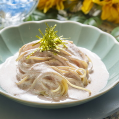ひんやり明太クリームのパスタ