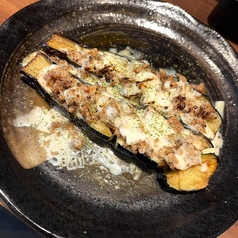 ナスとそぼろのチーズ焼き