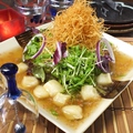 料理メニュー写真 京水菜とお餅のパリパリサラダ
