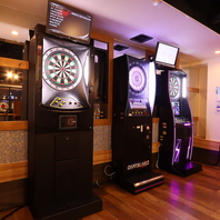 ダーツ台は4台!お酒やフードを楽しみながら楽しもう!