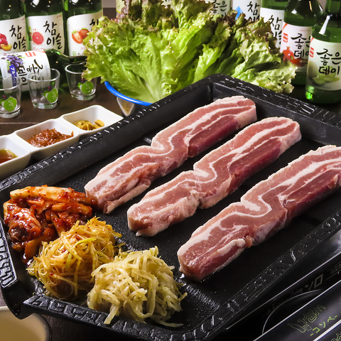 河原町 飲み放題 食べ放題 女子会 誕生日 サムギョプサル プテチゲ 韓国料理