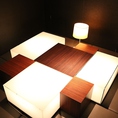 完全個室☆幻想的なブロックテーブルは最高