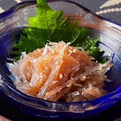 梅水晶/鶏皮ポン酢/長芋わさび醤油漬け
