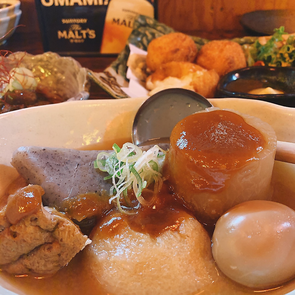 ここでしか食べられないみそつけおでんと名古屋飯は、名古屋からそのままの味で持ってきました。