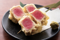 【名物】サクッとろける極三崎まぐろレア天串