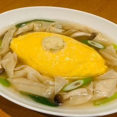 京湯葉と九条ネギ 京風スープオムライス