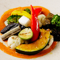 料理メニュー写真 旬野菜のグリル ロメスコソース