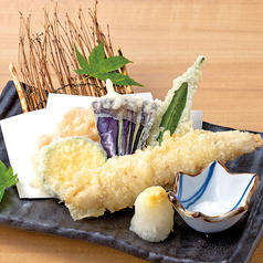 穴子と季節野菜の天布羅