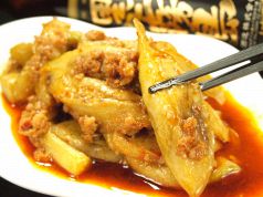 ナスのカラシ炒め/豚肉と野菜のバーベキュー炒め/豚肉とナスのオイスター炒め