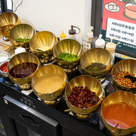 お好みに合わせて、薬味も豊富にお選びいただけます◎