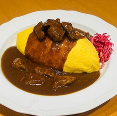 黒毛和牛のビーフカレーオムライス