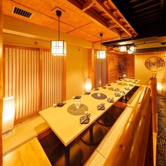 【6~10名様/掘りごたつ席】和の雰囲気漂うデザイナーズ席を多数用意!!