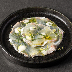 館山産 真鯛のカルパッチョ~塩麹檸檬ソース