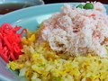 料理メニュー写真 蟹をふんだんに使ったしっとりパラパラなカニチャーハン！リーズナブルな価格で満足の一品です！