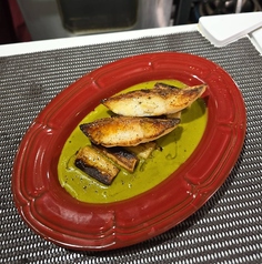 イラブチャーの白味噌漬け　ゴルゴンゾーラソース