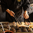 炉ばた席！目の前で豪快に焼きます