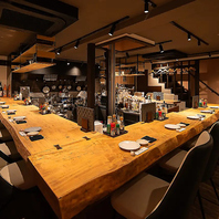 お一人様も気兼ねなく過ごせるカウンター席◎