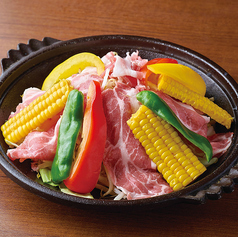 道産豚の陶板焼き