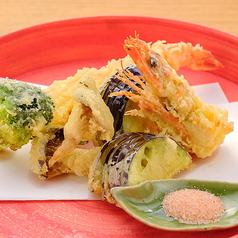大海老と佐土原茄子4種の天ぷら