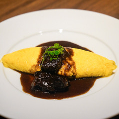 チーズオムレツ（ビーフシチューソース）