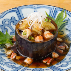 米茄子焼き　海老・蟹あんかけ