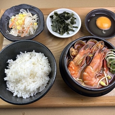 有頭海老スン豆腐定食