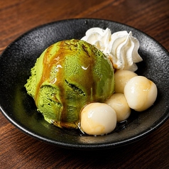 白玉と抹茶アイス
