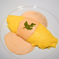 チーズオムレツ(明太子クリームソース)