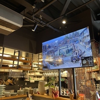 店内にはモニターを完備しております◎