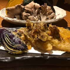 秋を先取り 天ぷら盛り合わせ(舞茸・南瓜・秋茄子)