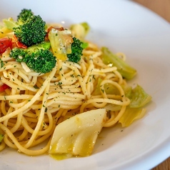 季節野菜のペペロンチーノ