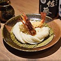 海老天ざるうどん