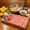 料理メニュー写真&nbsp;爽香レモンハーブ出汁の牛タンしゃぶしゃぶ鍋