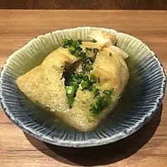 マグロとねぎの油揚げ包みおでん（あご出汁）