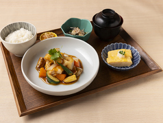 鶏むね肉の黒酢あんかけ御膳
