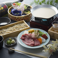 料理メニュー写真 近江牛の純米粕汁鍋と十割蕎麦コース