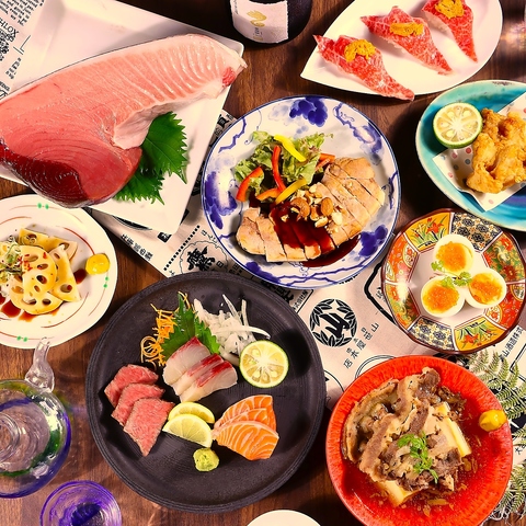 名物「藁焼き」や、九州津々浦々厳選食材、日本酒を堪能できる居酒屋。