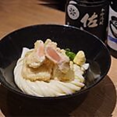 ひとくち鶏天ぶっかけうどん