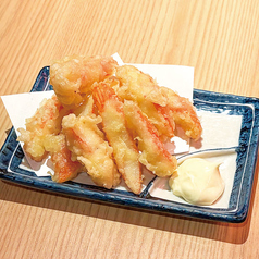 甘海老の天ぷら／気分はかに天ぷら！（※かにかま使用）