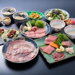 【暴飲暴食コース】ちょっと贅沢な宴会には、これ。メインを極み肉盛り2種にグレードアップ。