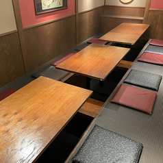 【2～6名様向け】ゆっくりとお過ごしいただける掘りごたつになっています。名物「正直塩つくね」「無敵ハツユッケ」や、鶏料理を多数ご用意しております。