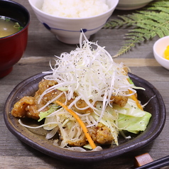 若鶏のネギ塩炒め定食