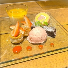 料理長が作るデザートプレート